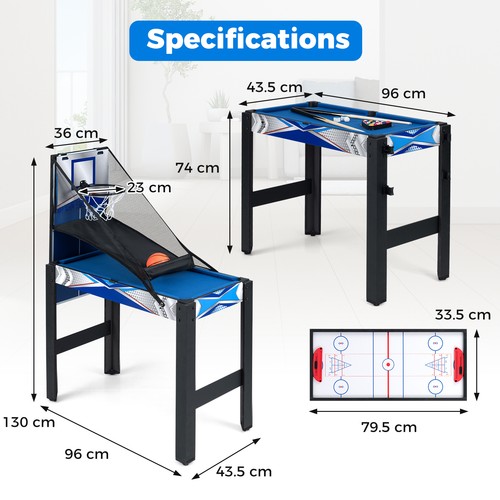 Multi game table set - 6-in-1,